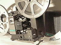 16mm Projector running